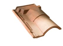 Tuile sous faitiere occitane terre cuite silvacane littoral - long. 47,7 cm x larg. 30,2 cm