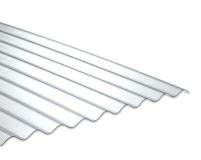 Plaque ondulée petite onde polycarbonate PO 112 - 76 x 18 - 2,00 m x 1,12 m - Epaisseur : 0,8 mm - Cristal