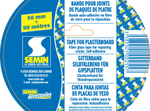 Bande à joint grillagée pour plaque de plâtre - long. 90m x larg. 50mm