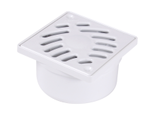 SIPHONNETTE DIAMETRE 40/50 GRILLE PVC 10X10 BLANC - SIHJ10