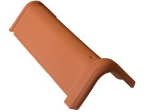 Faitière de 50 universelle terre cuite rouge - long. 53,5 cm x larg. 26 cm
