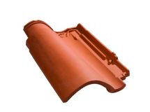 Tuile feriane terre cuite rouge - long. 48 cm x larg. 29 cm