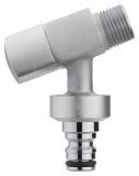 platine confort robinet exterieur rosace nickelee ø92mm raccordement universel