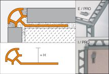 Profilé décoratif pour murs Schlüter®-RONDEC-PRO PVC blanc brillant H 10 mm L 2,50 m