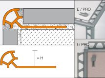 Profilé décoratif pour murs Schlüter®-RONDEC-PRO PVC blanc brillant H 8 mm L 2,50 m