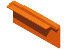 Rive à emboîtement droite La Gauloise terre cuite Brun Artésien - long. 41,8 cm x larg. 15,1 cm