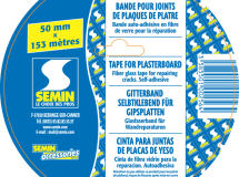 Bande à joint grillagée pour plaque de plâtre - long. 153m x larg. 50mm