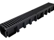 Caniveau avec grille composite vissée - long. 1m x larg. 130mm - classe B125