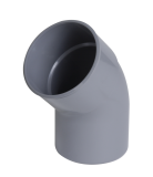 COUDE SIMPLE MALE/FEMELLE 45° DIAMETRE 63 - CL4
