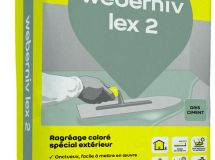Ragréage coloré spécial extérieur WEBERNIV LEX 2 gris ciment sac de 25kg