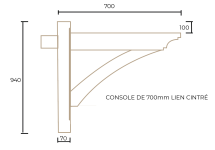 Console courbe PIN 0.70M NEWS