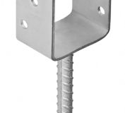 PIED DE POTEAU EN U A ANCRER 91 X 120 X 4