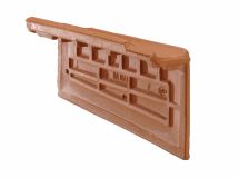 Rive droite individuelle grand rabat terre cuite Médiane Pastel - long. 48 cm