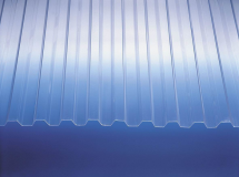 Plaque polycarbonate GRECA - 75 x 18 - 2,00 m x 1,10 m - Epaisseur : 0,8 mm - Cristal