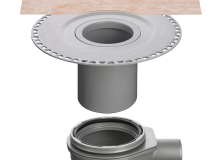 Kit d'évacuation horizontale de l’eau par le sol DN50 avec siphon en intérieur Schlüter®-KERDI-DRAIN REF. KD BH 50 GV