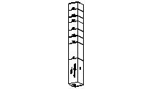 Coin extérieur pour planche équerre 300 mm blanc signalisation 3
