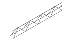Chaînage triangulaire ouvert - acier diam. 8mm - long. 6m x larg. 8cm x haut. 9,5cm