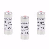 3 FUSIBLES AVEC VOYANT 8,5X23 10A 250V - NF
