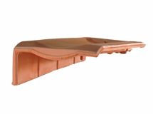 About d'arêtier demi rond à emboîtement grand modèle universelle terre cuite Ardoisé