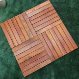 Dalle Caillebotis Lisse PADOUK 50X50