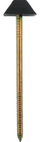 Pointe annelée tête cloche RAL9005 - long. 70mm x diam. 3,1mm - Seau de 200