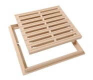 GRILLE DE SOL AVEC CADRE 300 X 300 SABLE - GRC30S