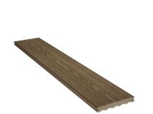 Lame de terrasse structurée ÉLÉGANCE Brun exotique - long. 400cm x larg. 18cm x ep. 23mm