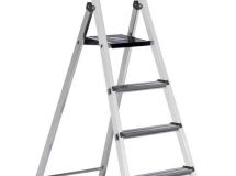 Escabeau aluminium laqué simple MB 5 marches - haut. 3,00m