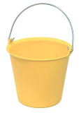 SEAU PRO RENFORCE A ERGOTS JAUNE 13 LITRES Anse 6,3mm