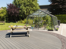 Lame de terrasse massive composite TWINSON CHARACTER MASSIVE gris ardoise - long. 400cm x larg. 14cm x ep. 20mm