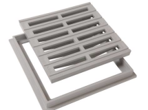 GRILLE DE SOL AVEC CADRE 250 X 250 GRIS CLAIR - GRC25