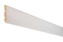 Plinthe prépeint MDF blanc cache fils - long. 2440 mm x larg. 80 mm x ep. 14 mm