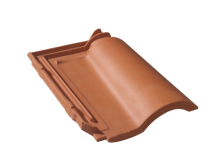 Tuile gallo-romane terre cuite rouge - long. 44 cm x larg. 28 cm