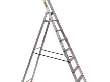 Escabeau aluminium simple PRO 54 8 marches - haut. 3,8m