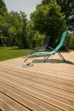 Lame terrasse Pin rouge 145x27 T4 marron rainurée 3.00M