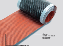 Closoir ZEF déroulable ventilé tout aluminium 370 saumon vieill Lg.10m