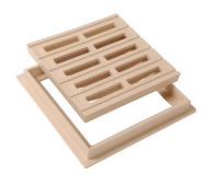 GRILLE DE SOL AVEC CADRE 200 X 200 SABLE - GRC20S