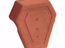 Tuile de rive à rabat droite à recouvrement terre cuite Romane Sans Brun Rustique