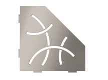 Tablette d'angle Schlüter-SHELF-E-S2 195x195mm Design CURVE - Inox brossé