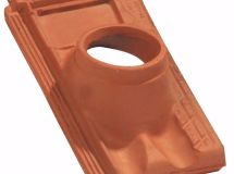 Tuile à douille terre cuite Marseille Rouge vieilli - long. 44 cm x larg. 25,5 cm