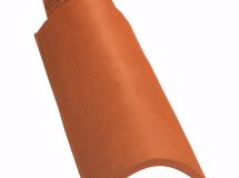 Rive ronde gauche à emboîtement terre cuite Canal S Rethaise ˗ long. 48 cm x larg. 16 cm