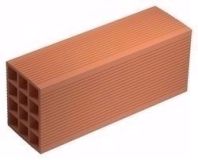 Brique creuse en terre cuite sans gorge - long. 50cm x haut. 15cm x ep. 20cm