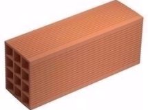 Brique creuse en terre cuite 16 trous à gorge et à barette - long. 50cm x haut. 20cm x ep. 27cm