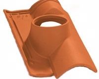 Tuile à douille terre cuite Canal S Rethaise - long. 48 cm x larg. 28 cm