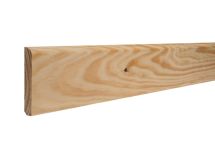 Plinthe bord arrondi raboté pin sans nœud - long. 2000 mm x larg. 100 mm x ep. 10 mm