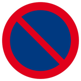 SIGNALISATION EXTERIEURE ET INTERIEURE DEFENSE DE STATIONNER D.300mm - Plaque en PS Choc.