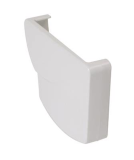 FOND GOUTTIERE DROIT POUR PROFILE GOUTTIERE OVATION 28 BLANC - FD28B
