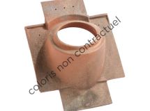 Tuile terre cuite Romane Sans Rouge - long. 42 cm x larg. 27,3 cm