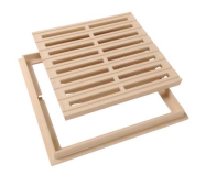 GRILLE DE SOL AVEC CADRE 300 X 300 SABLE - GRC30S