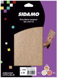 LOT DE 8 FEUILLES PAPIER DE VERRE 230X280 GRAIN 80